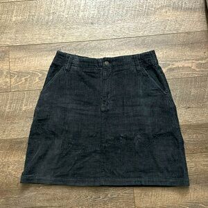 Dark charcoal corduroy skirt